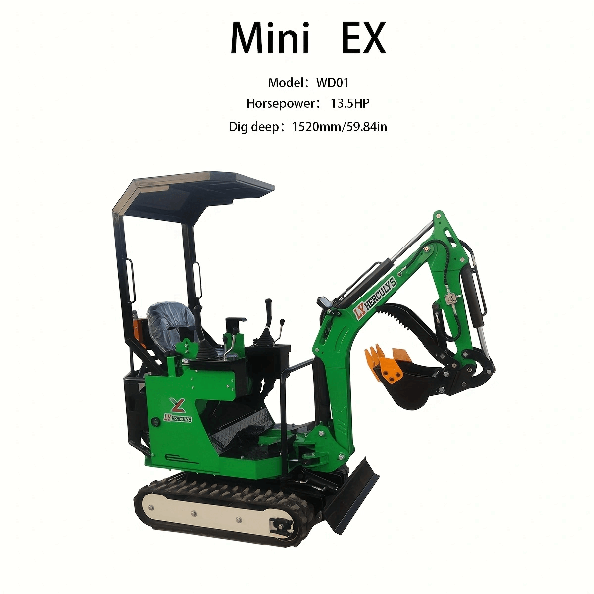 Brand NEW MINI Excavator DIESEL Engine 1.2T in Red and Yellow Color