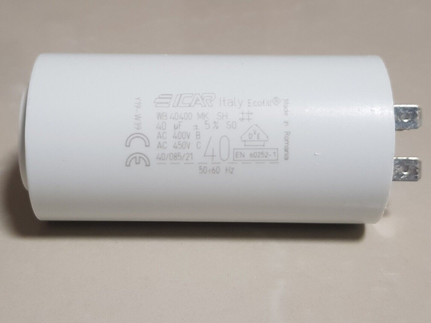 Run Running Capacitor ICAR 5uF to 80 uF Ecofill for Motor, Fan 400/450Vac