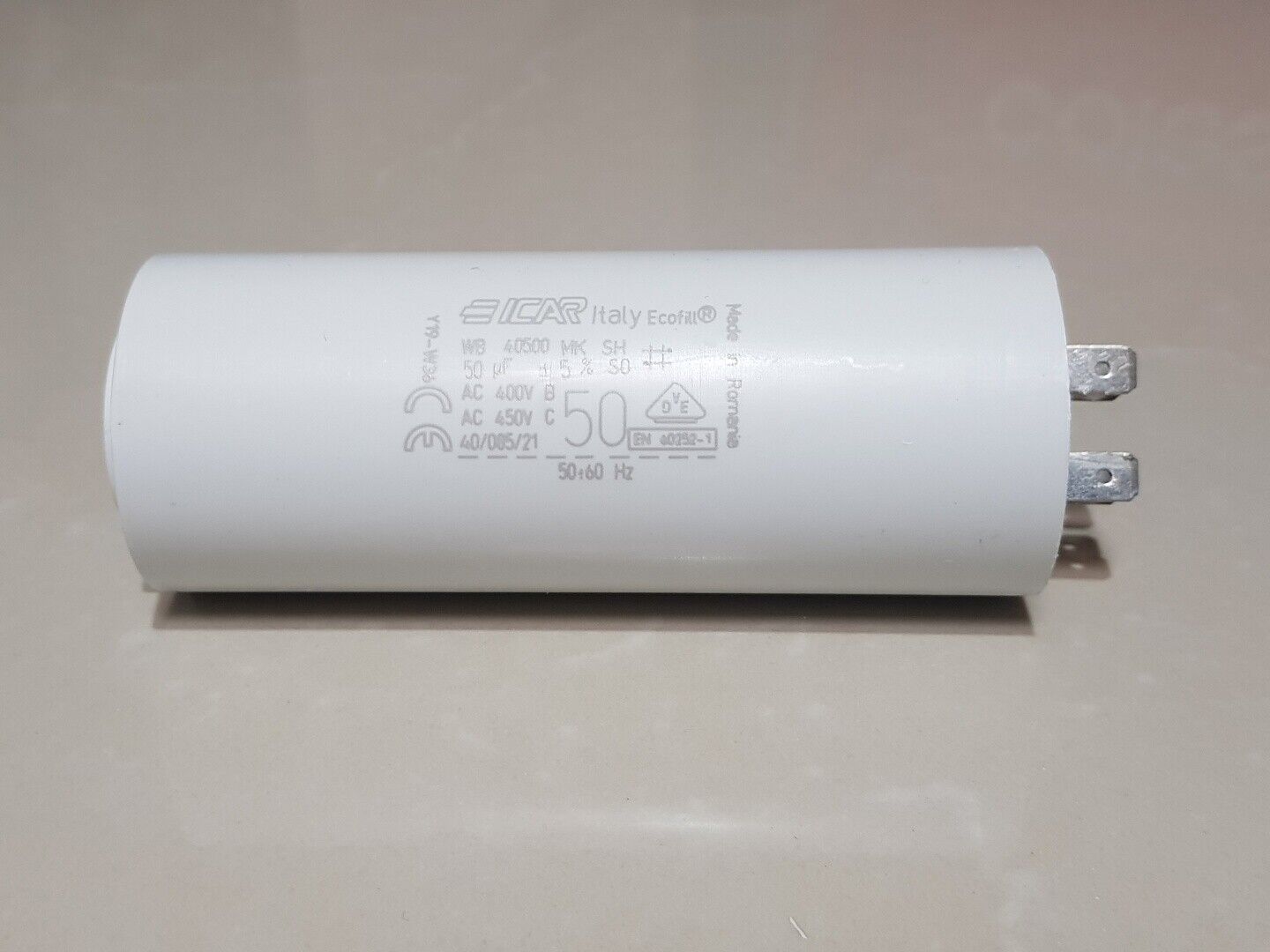 Run Running Capacitor ICAR 5uF to 80 uF Ecofill for Motor, Fan 400/450Vac