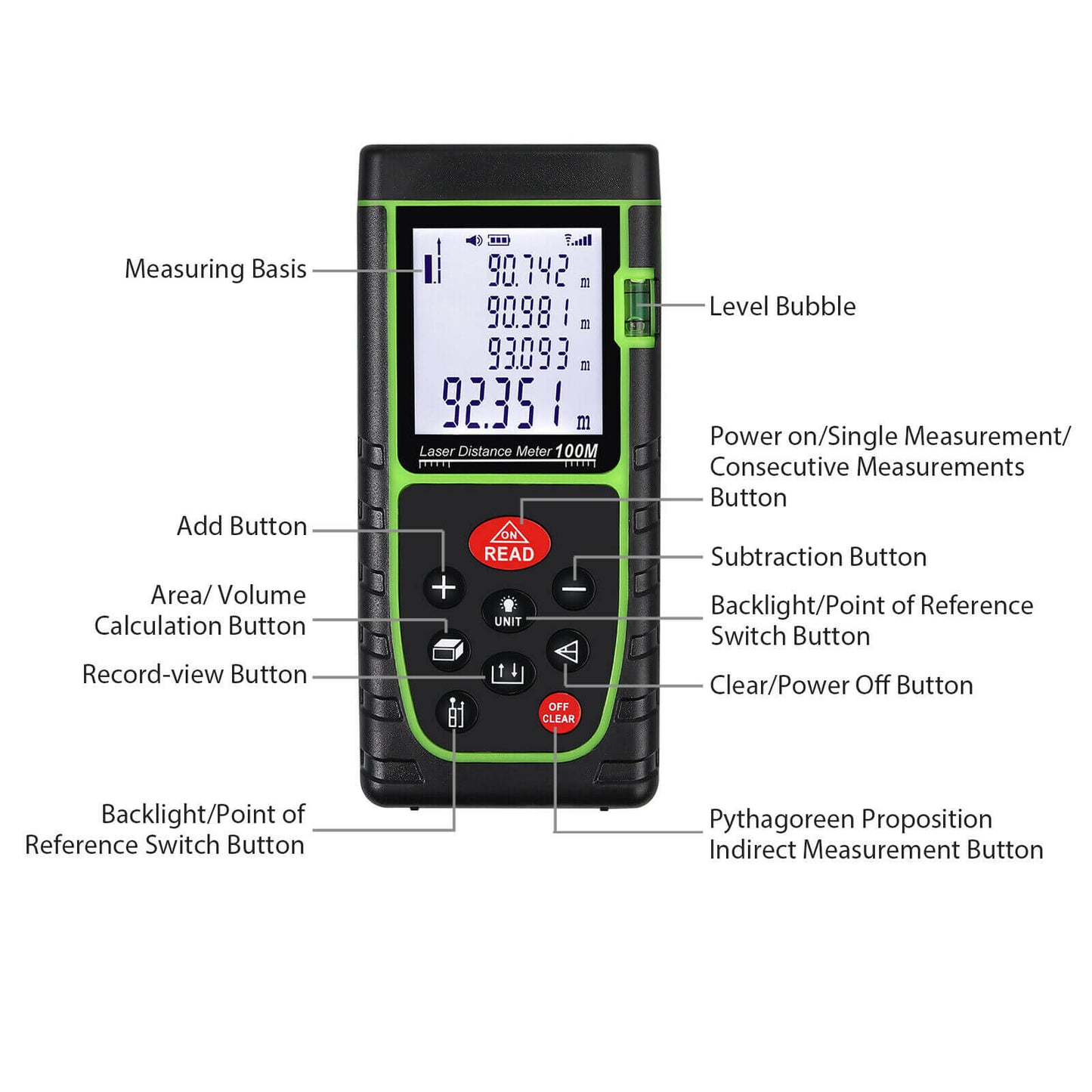 100M Laser Distance Meter builder measurement inspection tools quality accuracy