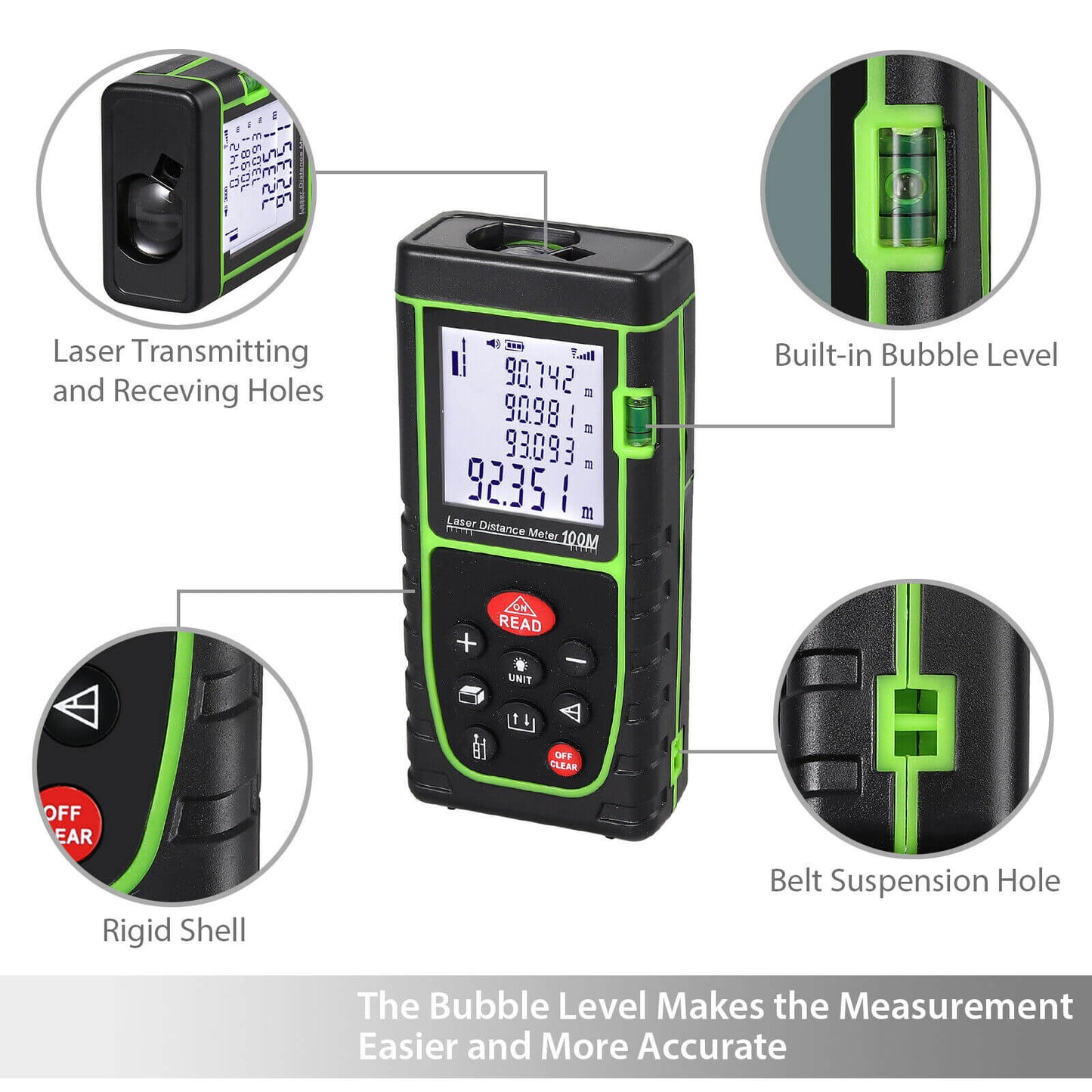 100M Laser Distance Meter builder measurement inspection tools quality accuracy