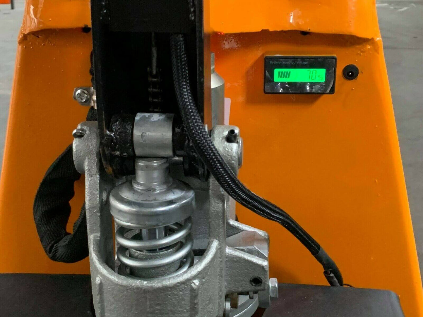 Semi-Electric Pallet Jack 1800kg Width 550mm Length 1175mm Fast Charging 48V