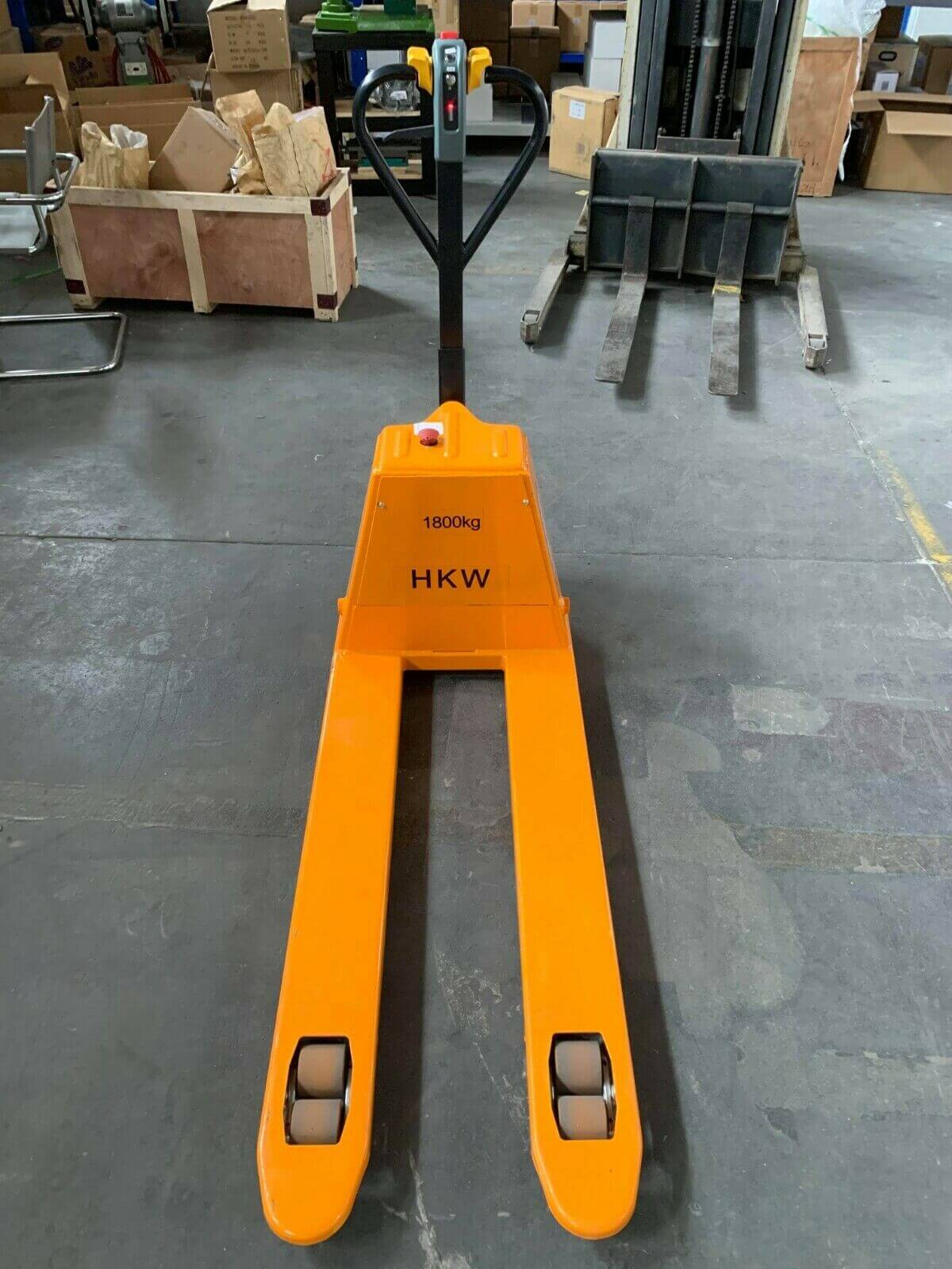 Full-Electric Pallet Jack 1800kg Width 550mm Length 1175mm Fast Charging 48V