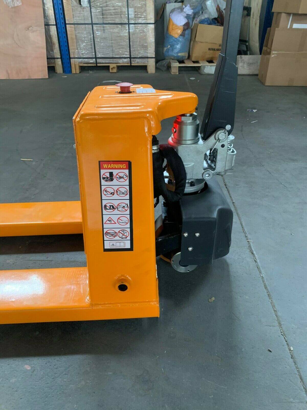 Semi-Electric Pallet Jack 1800kg Width 550mm Length 1175mm Fast Charging 48V
