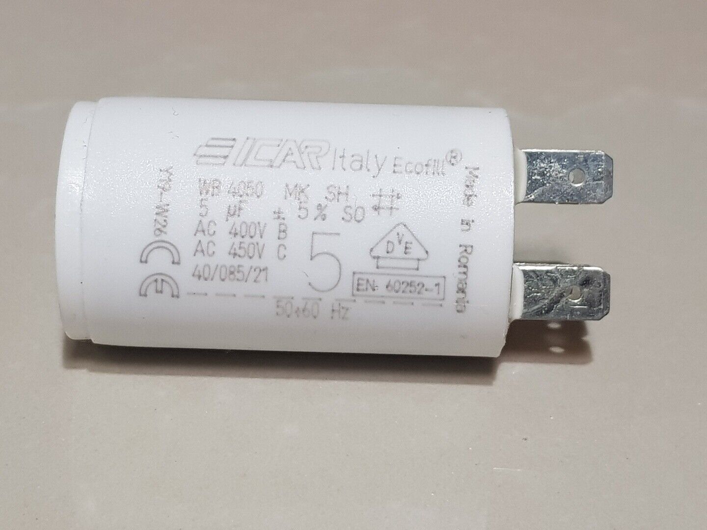 Run Running Capacitor ICAR 5uF to 80 uF Ecofill for Motor, Fan 400/450Vac