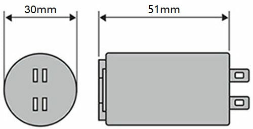 Run Running Capacitor ICAR 5uF to 80 uF Ecofill for Motor, Fan 400/450Vac