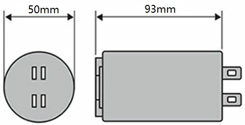 Run Running Capacitor ICAR 5uF to 80 uF Ecofill for Motor, Fan 400/450Vac
