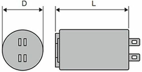 Run Running Capacitor ICAR 5uF to 80 uF Ecofill for Motor, Fan 400/450Vac