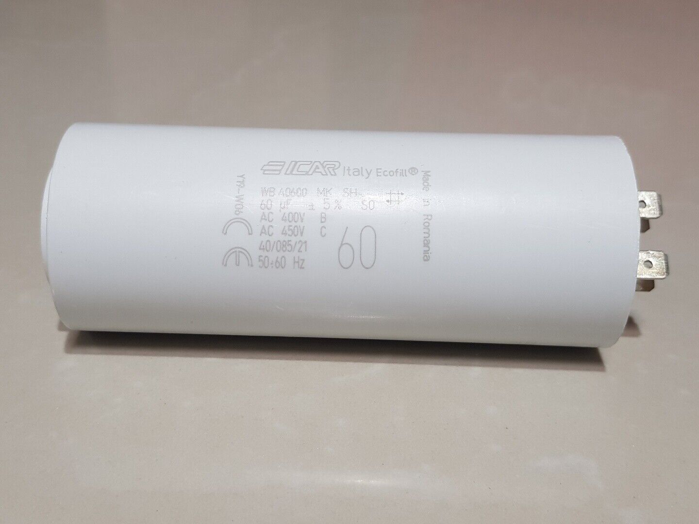 Run Running Capacitor ICAR 5uF to 80 uF Ecofill for Motor, Fan 400/450Vac
