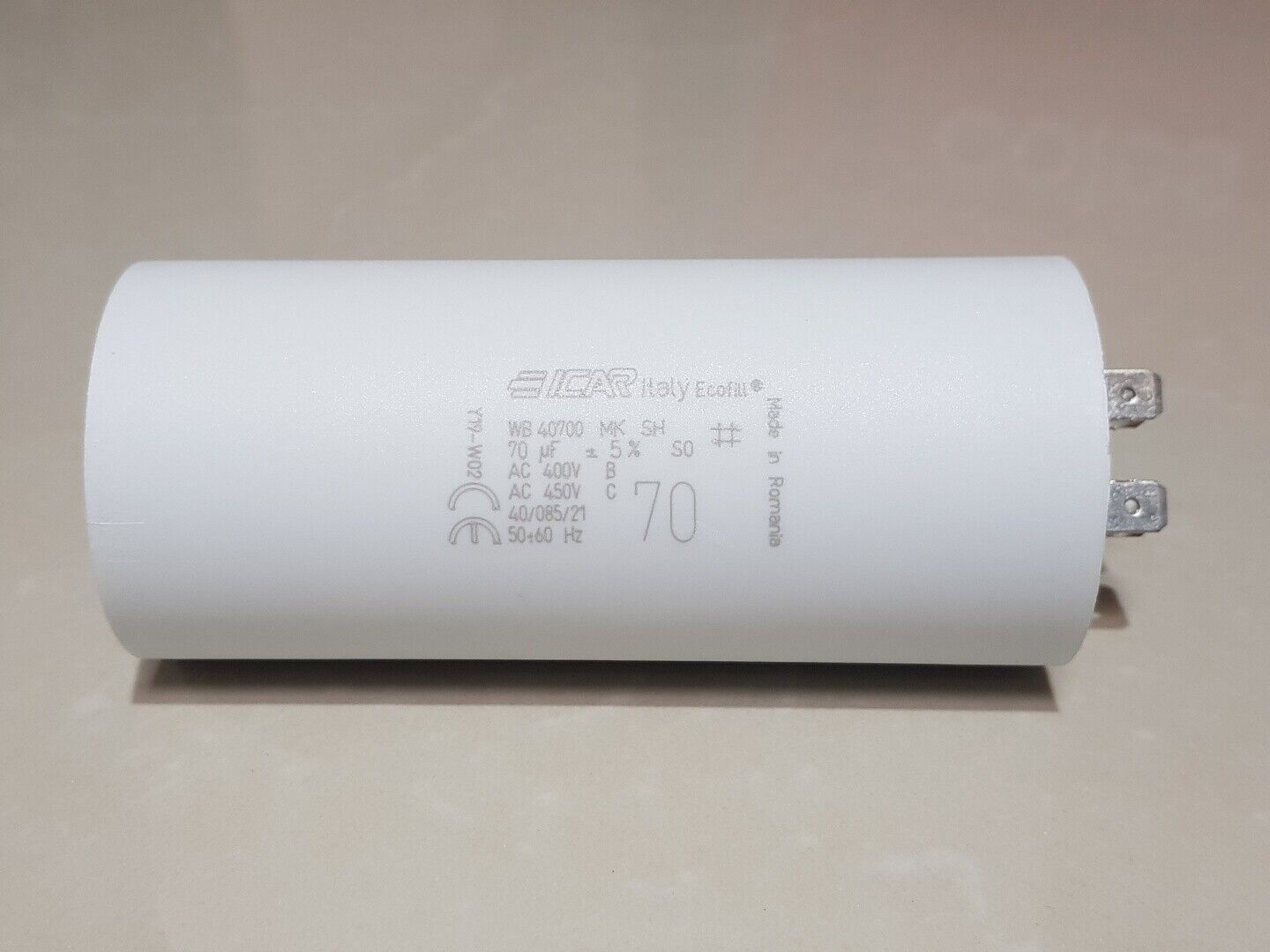 Run Running Capacitor ICAR 5uF to 80 uF Ecofill for Motor, Fan 400/450Vac