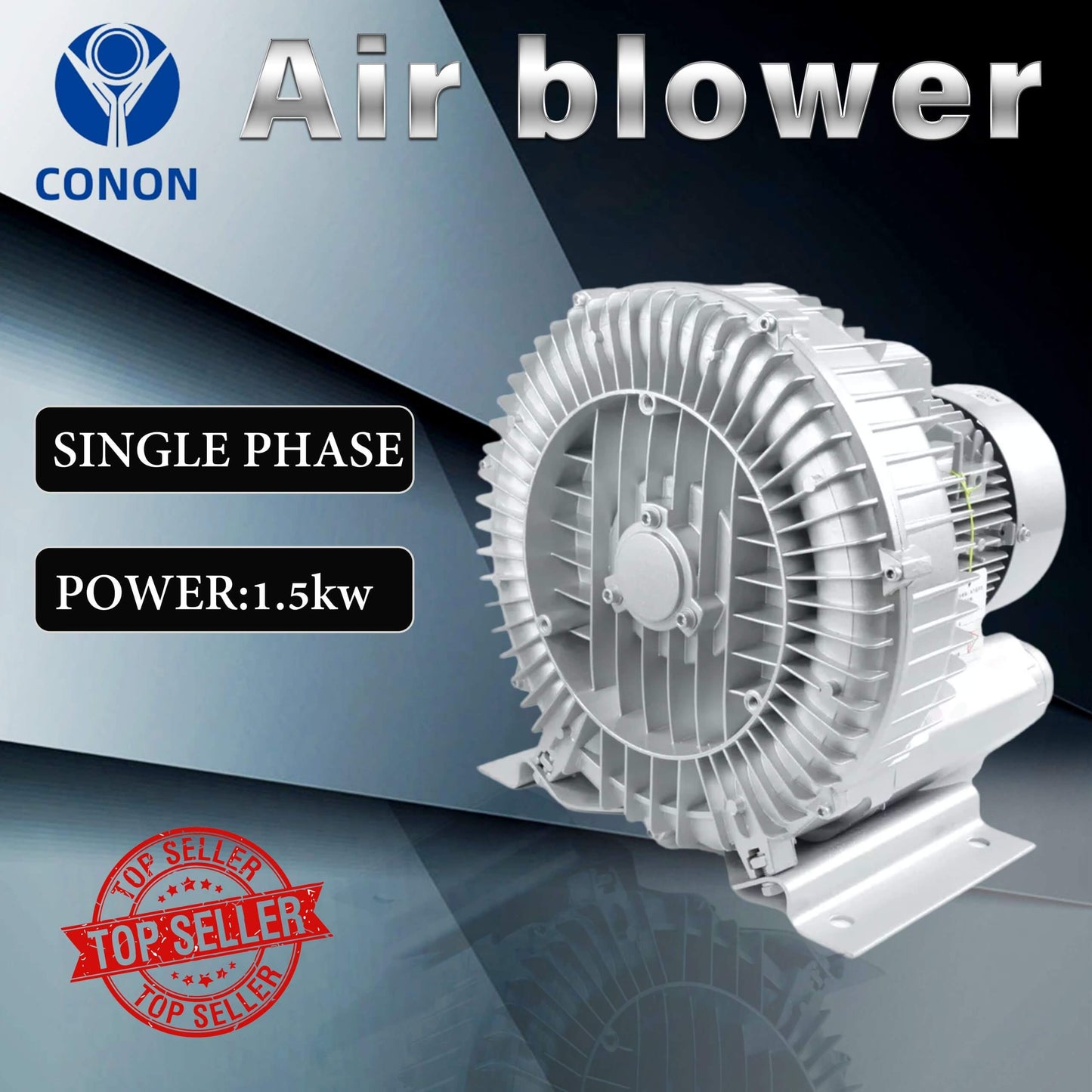 1.5kw/2HP single phase Air blower Gas pump High pressure suction Fan