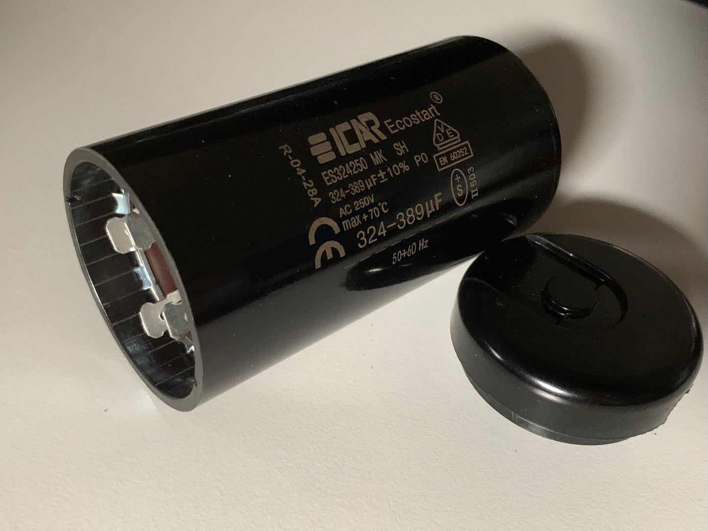 Start Capacitor ICAR 250Vac 35 to 480uf Motor Fan Ecostart Best quality 6.3 pin