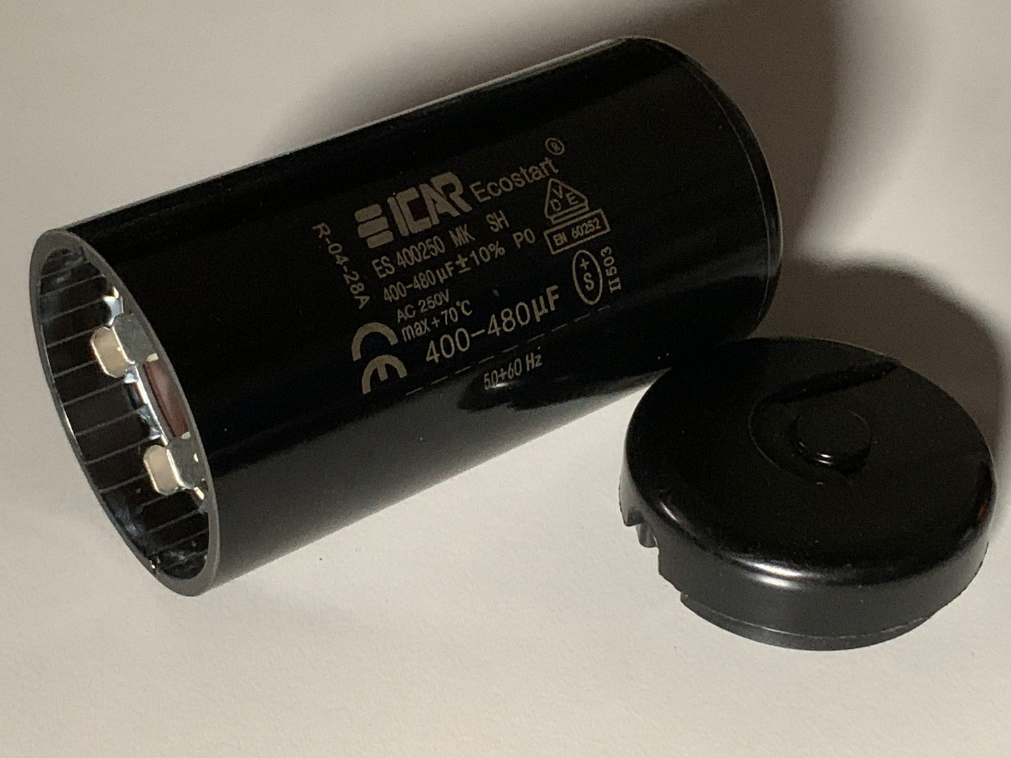 Start Capacitor ICAR 250Vac 35 to 480uf Motor Fan Ecostart Best quality 6.3 pin