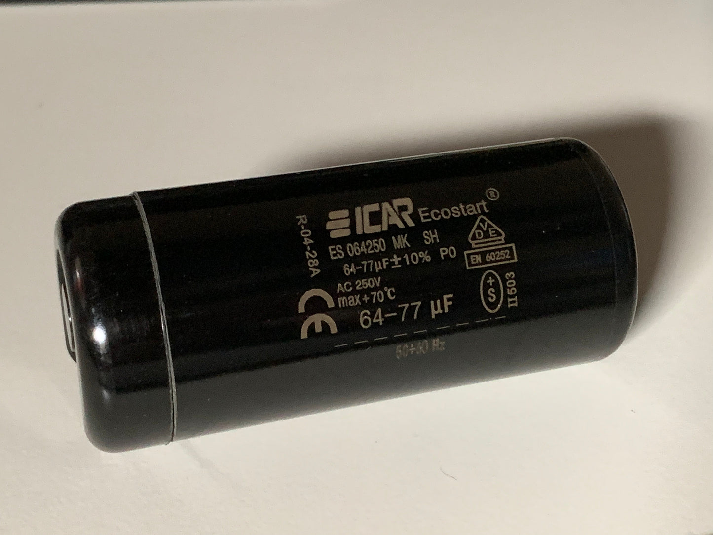 Start Capacitor ICAR 250Vac 35 to 480uf Motor Fan Ecostart Best quality 6.3 pin