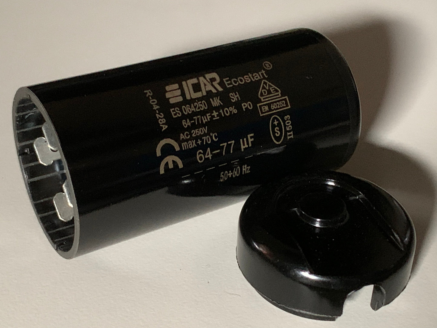 Start Capacitor ICAR 250Vac 35 to 480uf Motor Fan Ecostart Best quality 6.3 pin