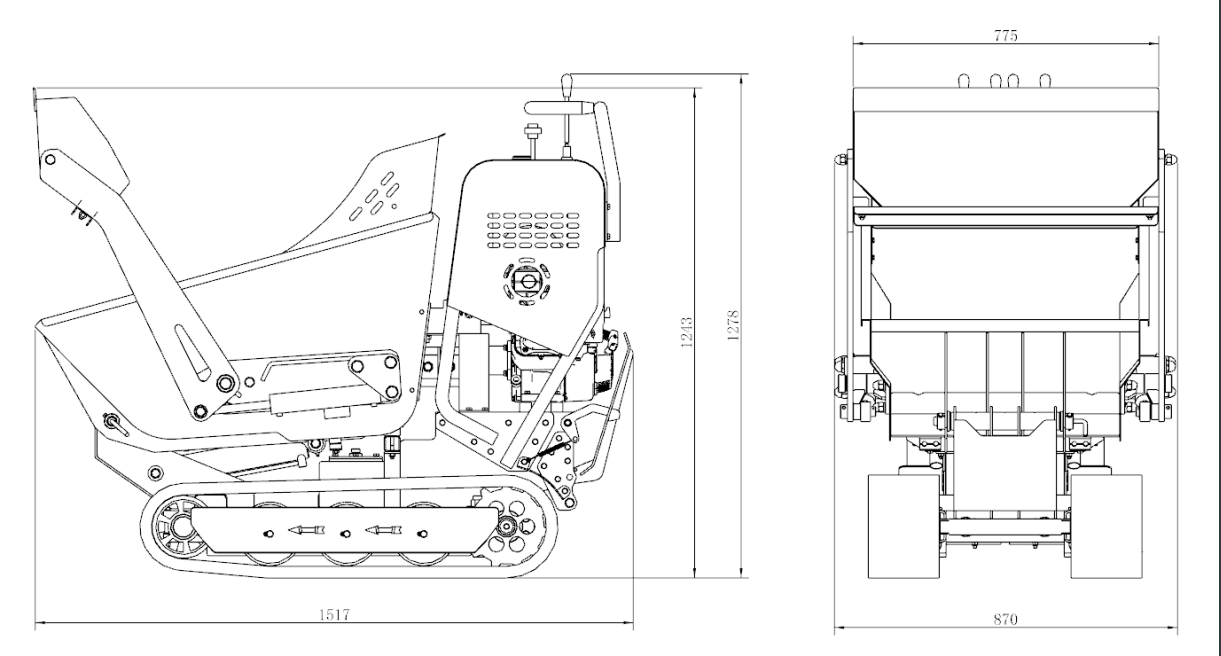 2024 new LY-F05A crawler dump small dump truck electric start