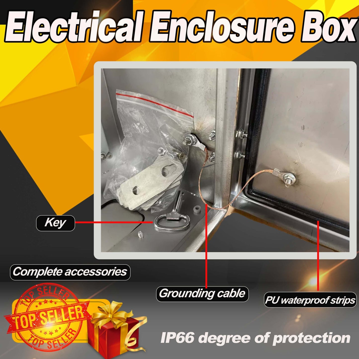 304 stainless Steel 1.5mm Electrical Enclosure Box 800x800x400 IP66