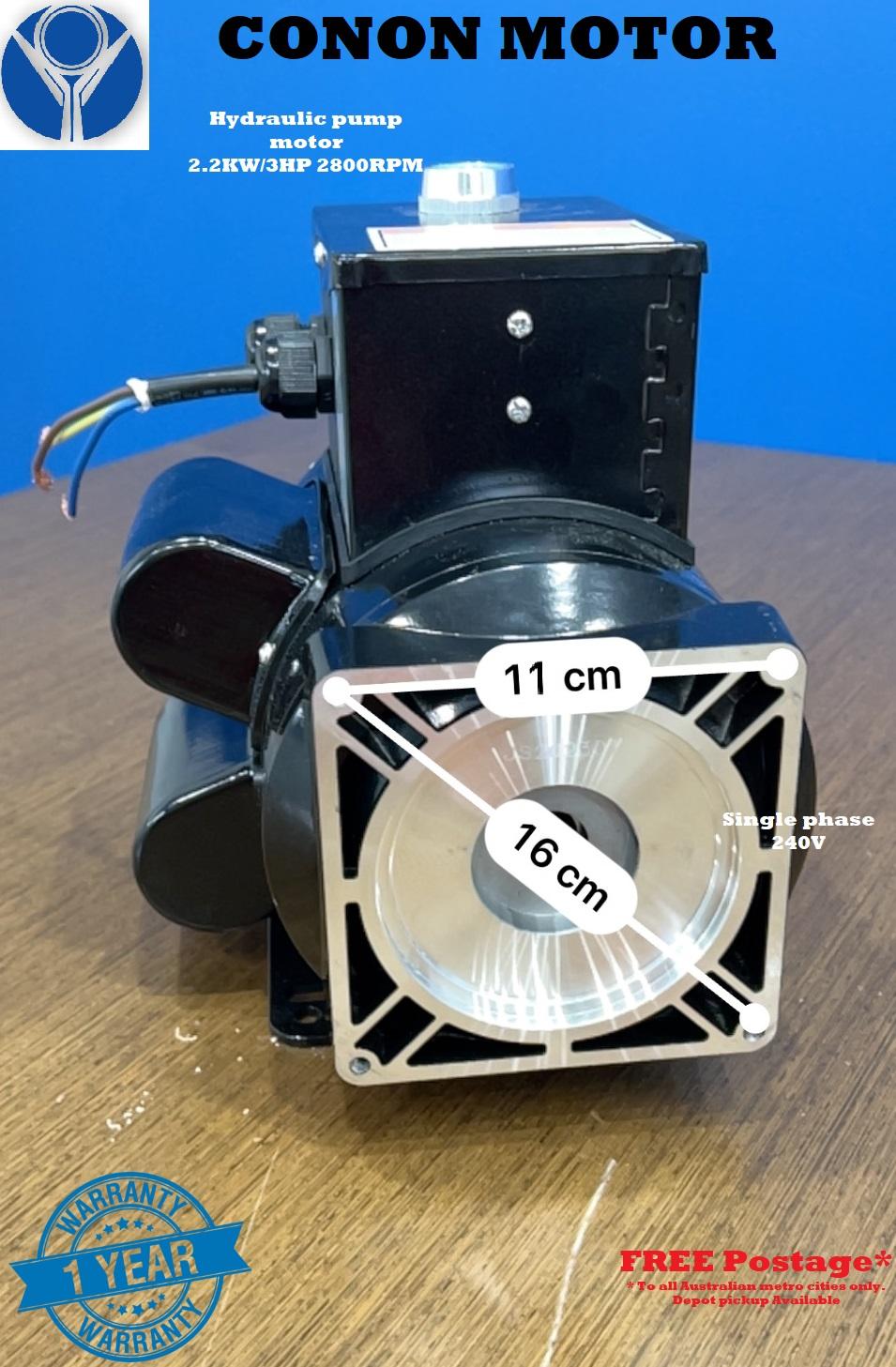 2.2kw single phase Hydraulic pump spline motor 2800rpm vehicle lift hoist 9 spin