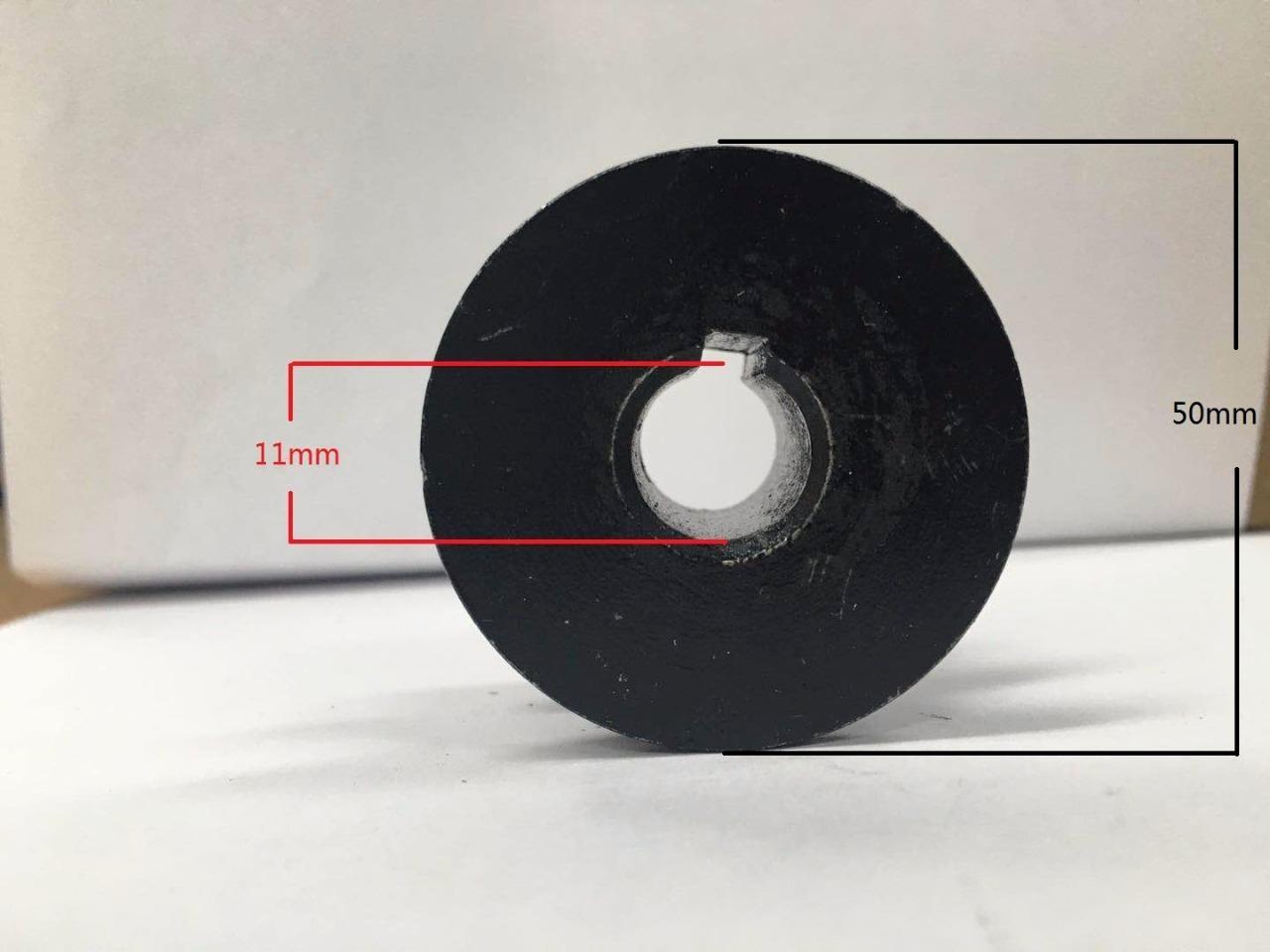 Single groove Pulley 50mm shaft size 11mm for electric motor Cast Iron Made