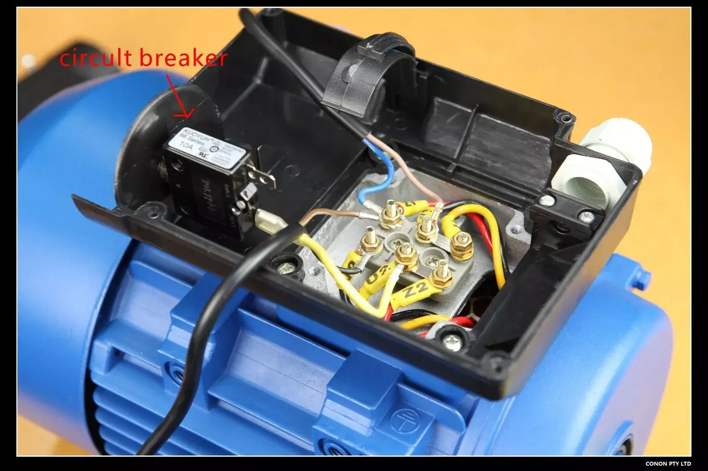 AU 3HP 240V Reversible Motor 1400RPM Plugged with AU Plug Dual Cap Long Life