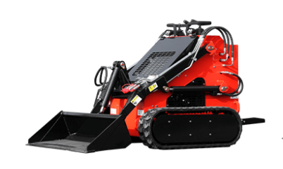 The 480 Mini Skid Steer Loader 23.5 hp is equipped with a Runtone gasoline engin