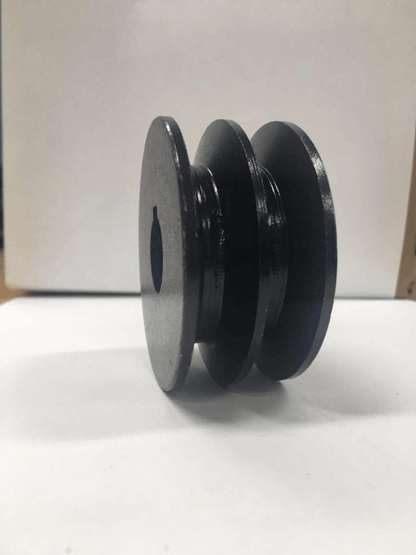 Double groove Pulley 100mm shaft size 5/8" 16mm bore Cast Iron screw V Section A