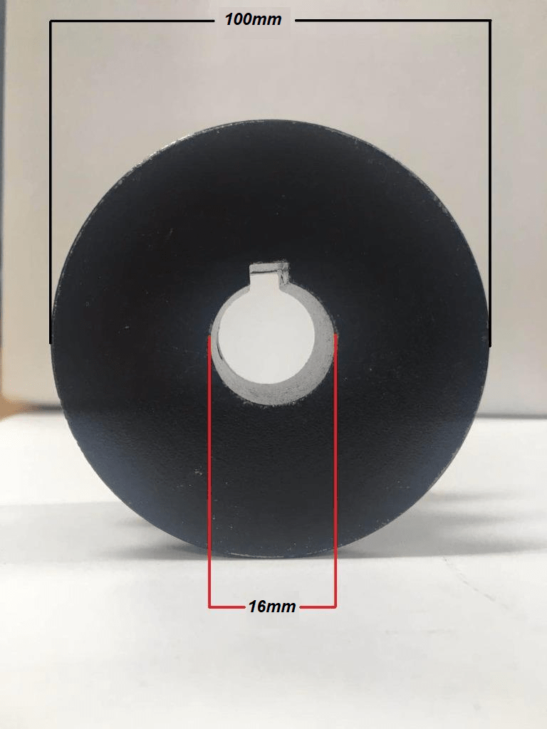Single groove Pulley 100mm shaft size 5/8" 16mm bore Cast Iron screw V Section A