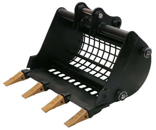 Small crawler excavator 50cm metal screening bucket