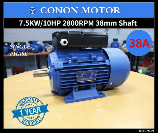 7.5kw 10HP 2800rpm shaft 38mm Electrical motor single-phase 240v