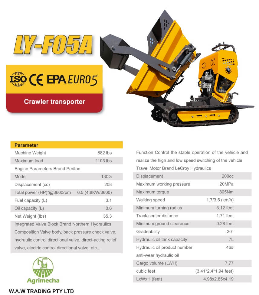 2024 new LY-F05A crawler dump small dump truck electric start