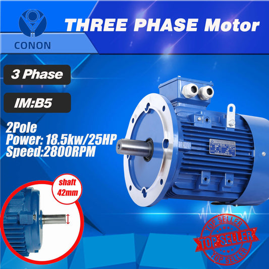 B5 FLANGE 18.5kw/25HP 2800rpm motor Three-phase 415v REVERSIBLE CSCR shaft 42mm