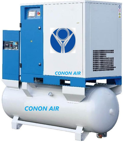 SCREW AIR COMPRESSOR 11KW 59CFM Integrated AIO PM VFD 1700L/MIN DRYER 520L TANK