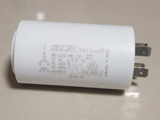 ICAR 20UF running capacitor 450V Motor 50/60Hz 4 pins