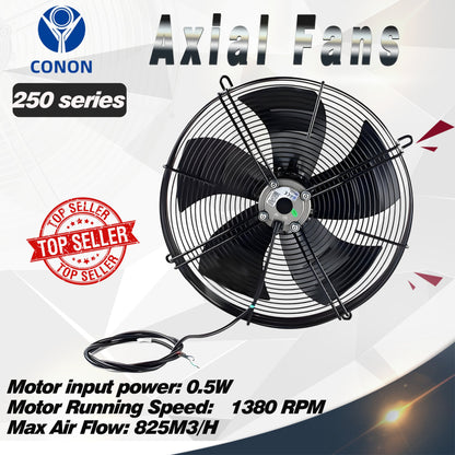 4 pole Suction Axial Fan YWF4E 250mm 1 Phase 240V 1380rpm Evaporate Refrigerator