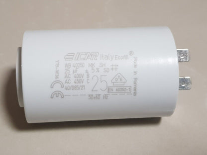 ICAR 25UF running capacitor 450V Motor 50/60Hz 4 pins