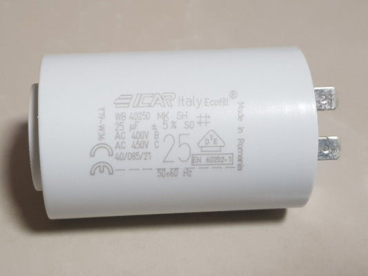 ICAR 25UF running capacitor 450V Motor 50/60Hz 4 pins
