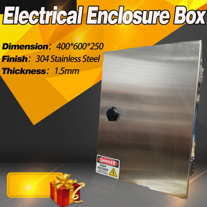 304 stainless Steel 1.5mm Electrical Enclosure Box 400x600x250 IP66