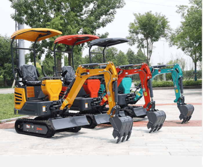 Brand NEW MINI Excavator DIESEL Engine 1.2T in Red and Yellow Color