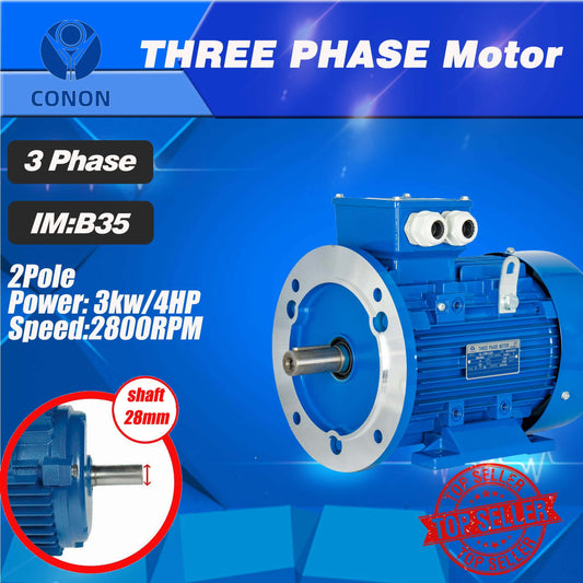 B35 FLANGE 3kw/4HP 2800rpm motor Three-phase 415v REVERSIBLE CSCR shaft 28mm