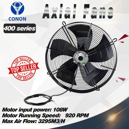 Axial Fan YWF6E 400mm 1Phase 240V 1000rpm Suction 6 pole Evaporate Refrigerated