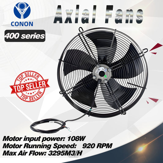 Axial Fan YWF6E 400mm 1Phase 240V 1000rpm Suction 6 pole Evaporate Refrigerated
