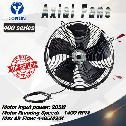 Axial Fan YWF4E 400mm 1Phase 240V 1400rpm Suction 4 pole Evaporate Refrigerated