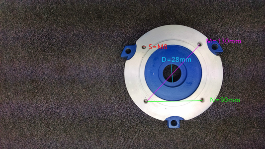 Flange shaft 28mm, B14 GMYL-100