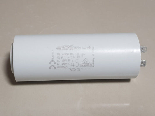 ICAR 45 UF running capacitor 450V Motor 50/60Hz 4 pins