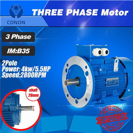 B35 FLANGE 4kw/5.5HP 2800rpm motor Three-phase 415v REVERSIBLE CSCR shaft 28mm