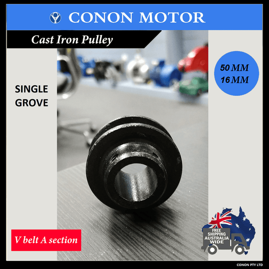Single groove Pulley 50mm shaft size 16mm for electric motor Cast Iron Made