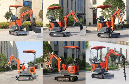 Brand NEW MINI Excavator DIESEL Engine 1.2T in Red and Yellow Color