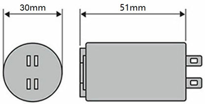 ICAR 5UF running capacitor 450V Motor 50/60Hz 4 pins