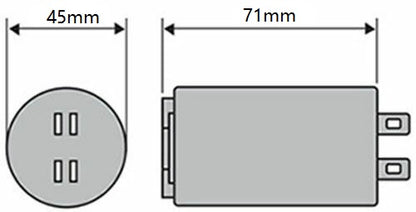 ICAR 30UF running capacitor 450V Motor 50/60Hz 4 pins