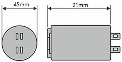 ICAR 45 UF running capacitor 450V Motor 50/60Hz 4 pins